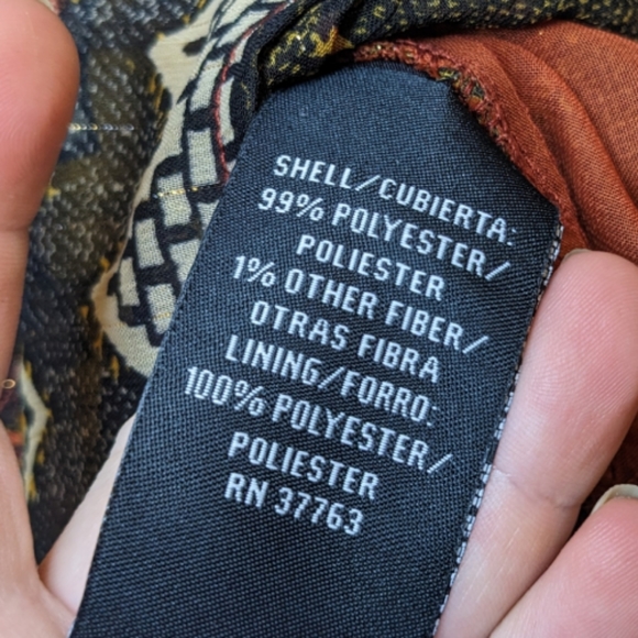 Rafaella Petite Patterned Boho Blouse Size LP - Picture 8 of 9